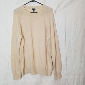 J Crew Factory Lamvs Wool Blend Cream Sweater